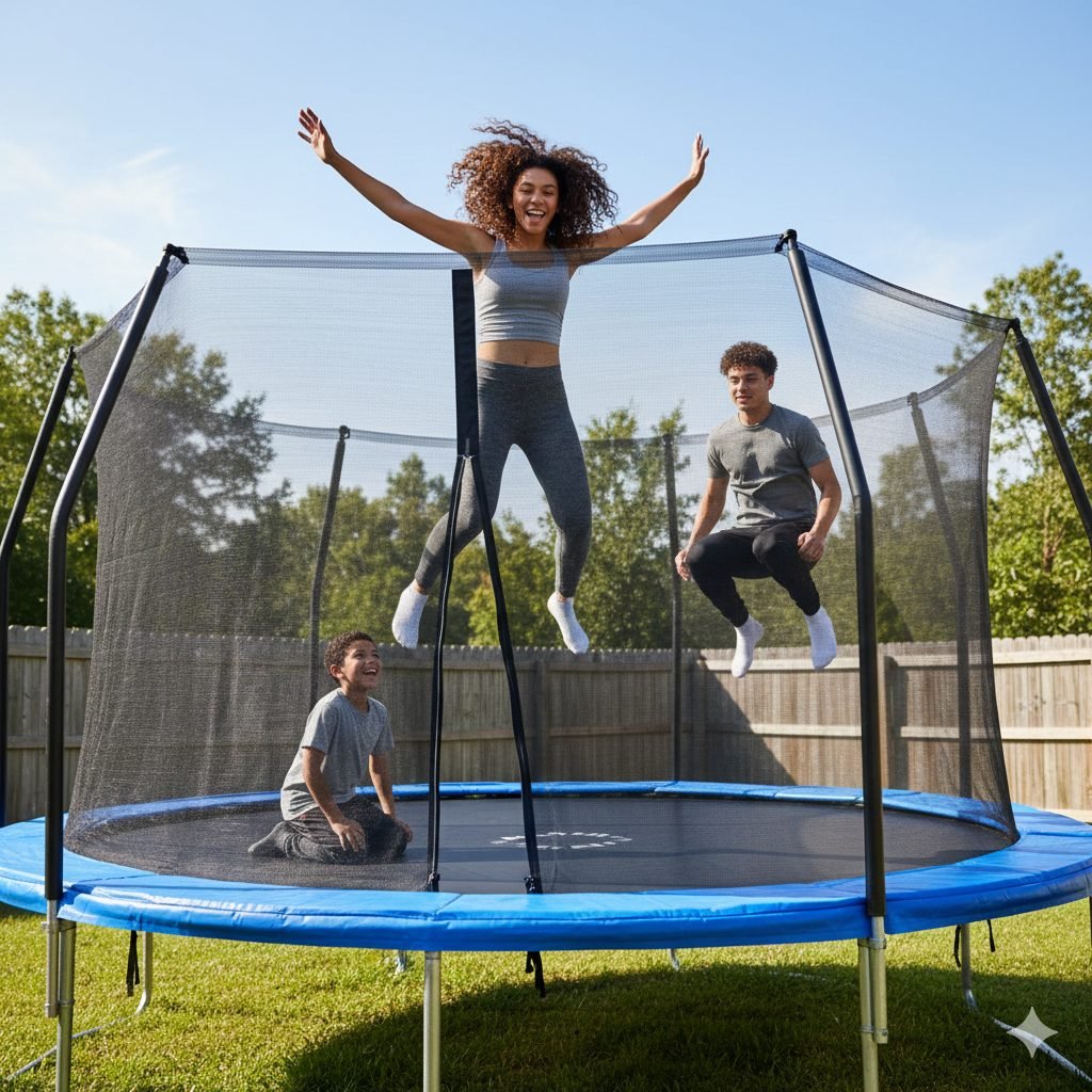 Mittlerweile gibt es viele verschiedene Trampolin Modelle, am begehrtesten sind aber die Gartentrampoline
