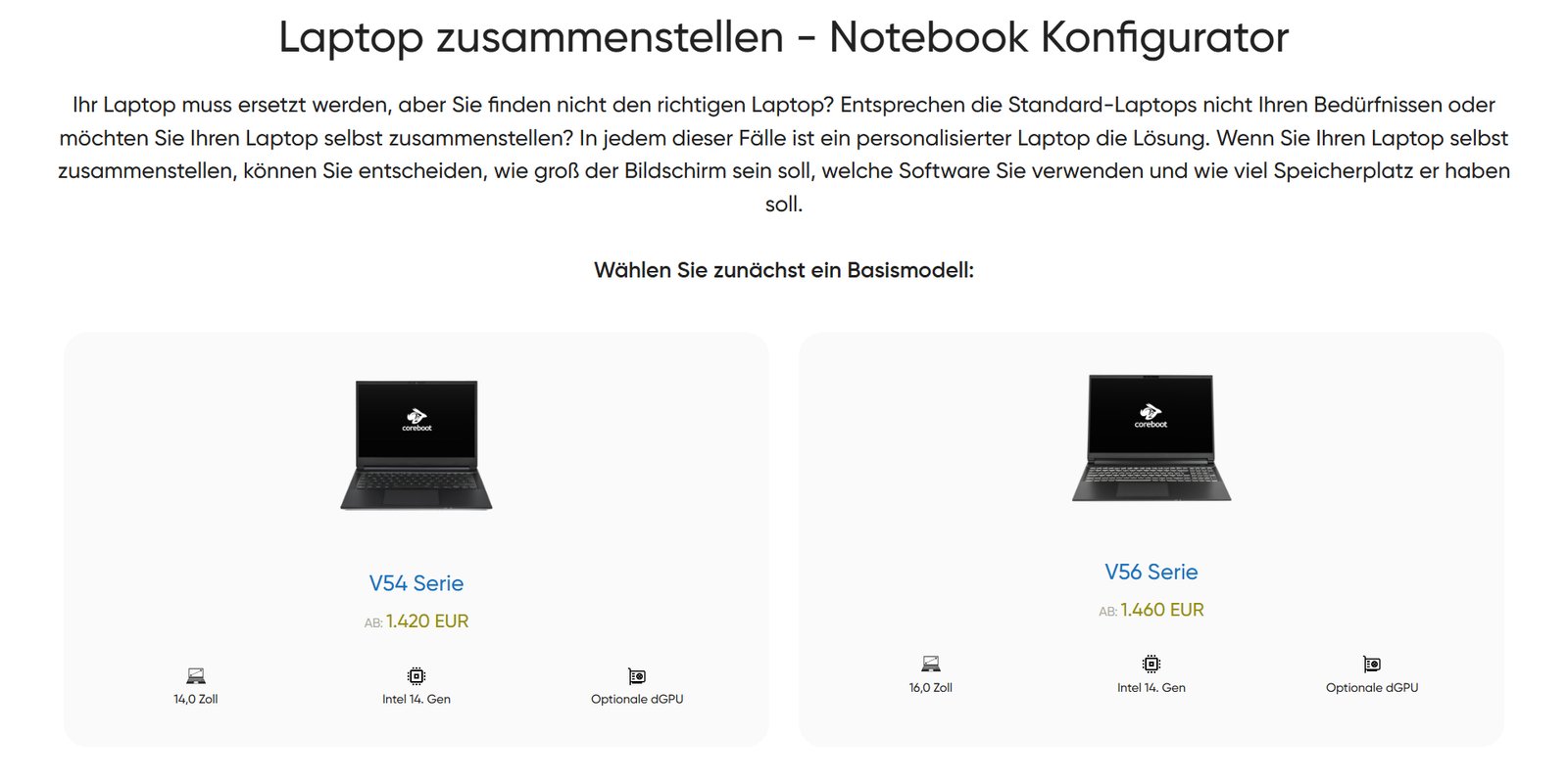 Stellen Sie Ihren eigenen Laptop zusammen